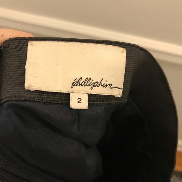 3.1 Phillip Lim Ruffle Mini Skirt 2 navy blue black - Picture 10 of 14